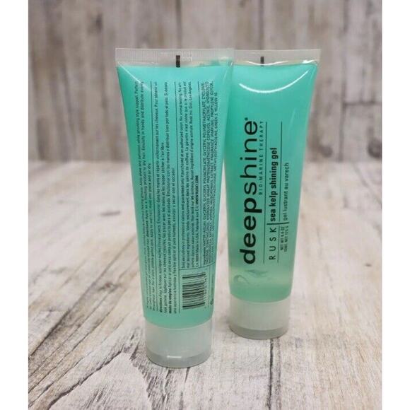 Rusk Styling Gel Deepshine Sea Kelp Shining Gel 4oz Concentrated Support 2PC NEW - Picture 2 of 7